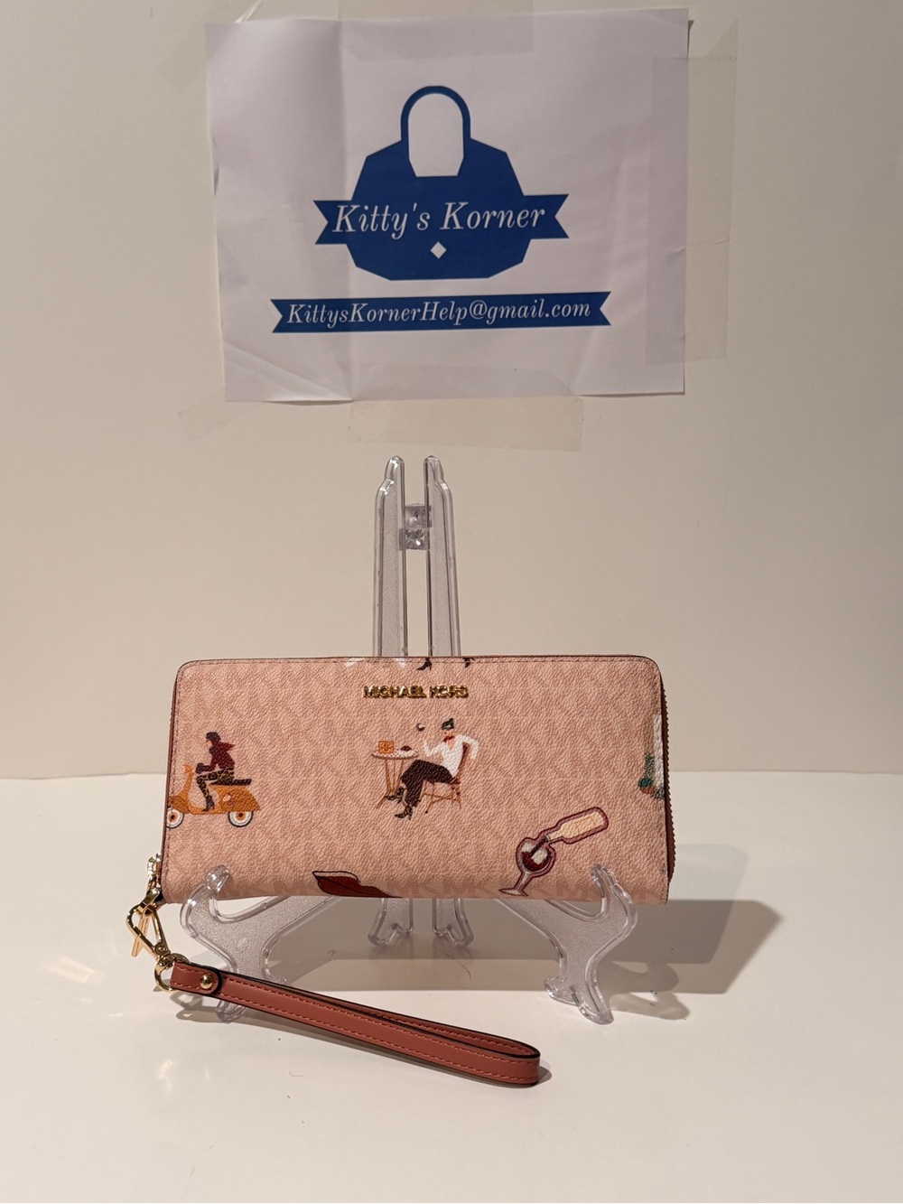 NWT Michael Kors Limited Edition Jet Set Girls Milian Larage Zip Wallet/Wrislet